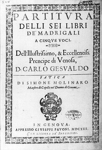 Edición histórica de los madrigales de Gesualdo