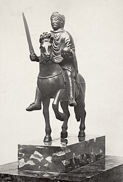 Estatuilla ecuestre atribuida a Carlomagno o Carlos el Calvo