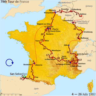 Imagen representativa del Tour de Francia 1992