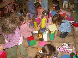 Niños en un jardín de infantes