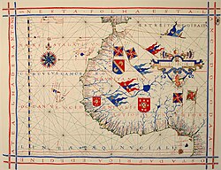 Carta náutica pre-Mercator de Fernão Vaz Dourado
