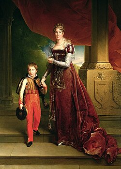 Retrato de la duquesa María Amalia con su hijo Fernando Felipe