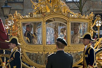 Guillermo Alejandro y Máxima en el carruaje real