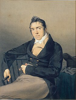 Retrato de Allan Melvill de 1810 obra de John Rubens Smith