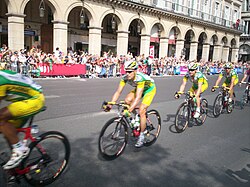 El equipo Phonak en París en la etapa final del Tour de Francia 2006.