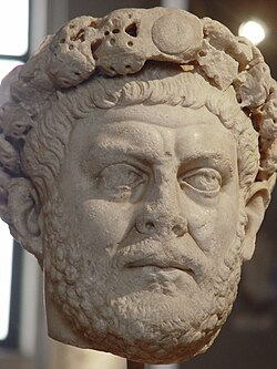 Cabeza de una estatua del emperador romano Diocleciano en el Museo Arqueológico de Estambul