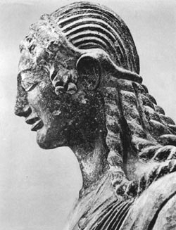 Cabeza del Apolo de Veyes expuesta en el museo