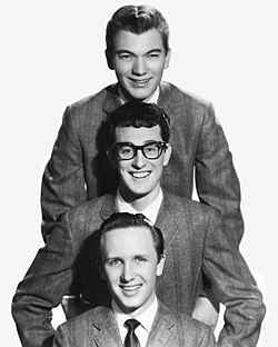 Fotografía promocional de Buddy Holly y su grupo