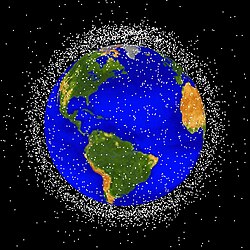 Basura espacial en órbita baja terrestre