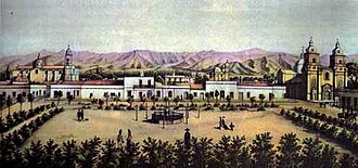 Plaza de Mendoza antes del terremoto de 1861