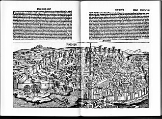 Grabado histórico de la ciudad de Florencia procedente de la Crónica de Núremberg