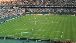 Instante de un partido de la fase de grupos en el Stade de France