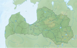 Mapa o representación del Parque Nacional de Kemeri en Letonia