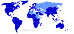 Mapa de miembros de la OMC