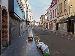Vista de la calle Chaussée de Gand en Molenbeek.