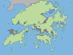 Mapa histórico de Hong Kong que detalla las extensiones territoriales ganadas al mar