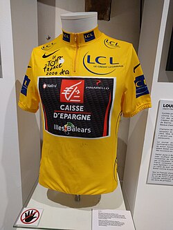 Maillot amarillo del Tour de Francia 2006 asociado a la victoria de Pereiro