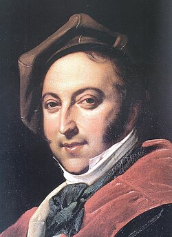 Retrato de Gioachino Rossini en 1820