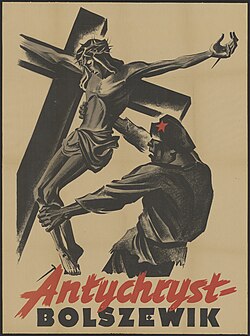 Cartel de propaganda polaco anticomunista