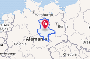 Mapa de la ubicación de Sajonia-Anhalt en Alemania