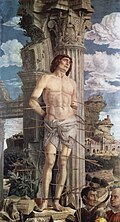 Representación de San Sebastián por Mantegna