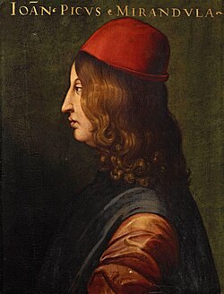 Retrato de Giovanni Pico della Mirandola atribuido a Cristofano dell'Altissimo.