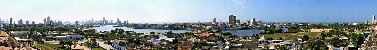 Panorámica de la ciudad de Cartagena de Indias en la costa caribeña.