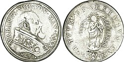 Efigie de Urbano VIII datada en 1643