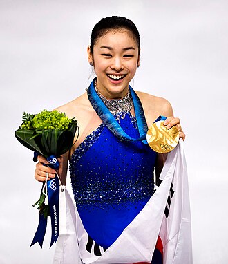 Retrato de la patinadora Yu-Na Kim