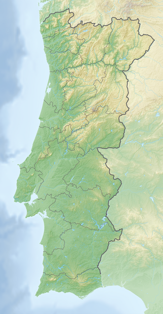 Ubicación de la Sierra de Monchique en Portugal