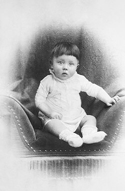 Retrato de Adolf Hitler durante su infancia