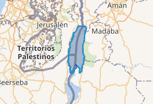 Mapa de localización del Mar Muerto