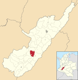Mapa de ubicación de Agrado en el departamento del Huila