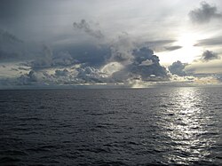 Vista del Pacífico Sur desde un submarino