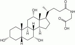 Estructura química del ácido glicocólico
