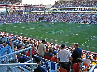 Estadio Suncorp de Brisbane, Australia, sede de importantes eventos deportivos de rugby league.