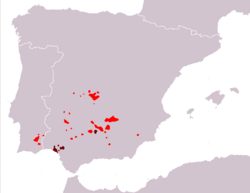 Mapa comparativo de distribución del lince ibérico entre 2003 y 2023