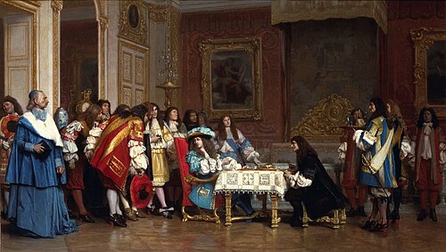 Luis XIV y Molière cenando juntos