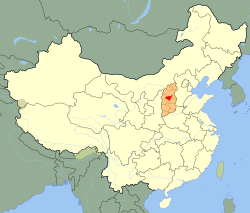Mapa detallado y divisiones administrativas de la prefectura de Taiyuan