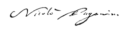 Firma de Niccolò Paganini