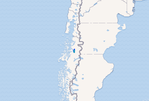 Mapa detallado de localización de la cuenca del río Aysén y el Lago Riesco.
