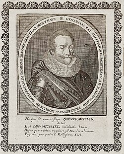Johann Michel von Obentraut representado en el Theatrum Europaeum