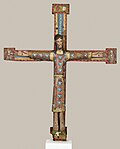Majestad de Cristo en la cruz, de anónimo catalán, primera mitad del siglo XIII.
