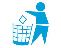 Representación de un votante que lanza su papeleta a la basura