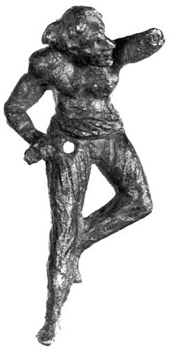 Estatuilla romana de bronce de un guerrero suevo hallada en Francia