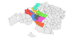 Mapa de zonas del área metropolitana de Bilbao