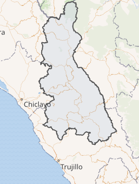 Mapa de localización del departamento de Cajamarca en Perú