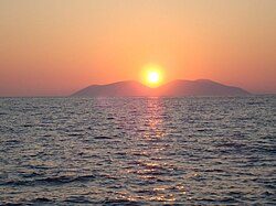 Bahía de Vlorë vista desde una perspectiva geográfica