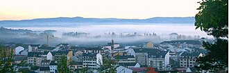 Vista de Sarria al amanecer