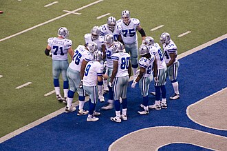 Los Dallas Cowboys en un partido disputado en 2008